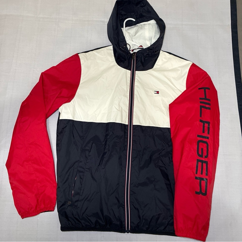 Tommy Hilfiger Men's Red and Black Jacket